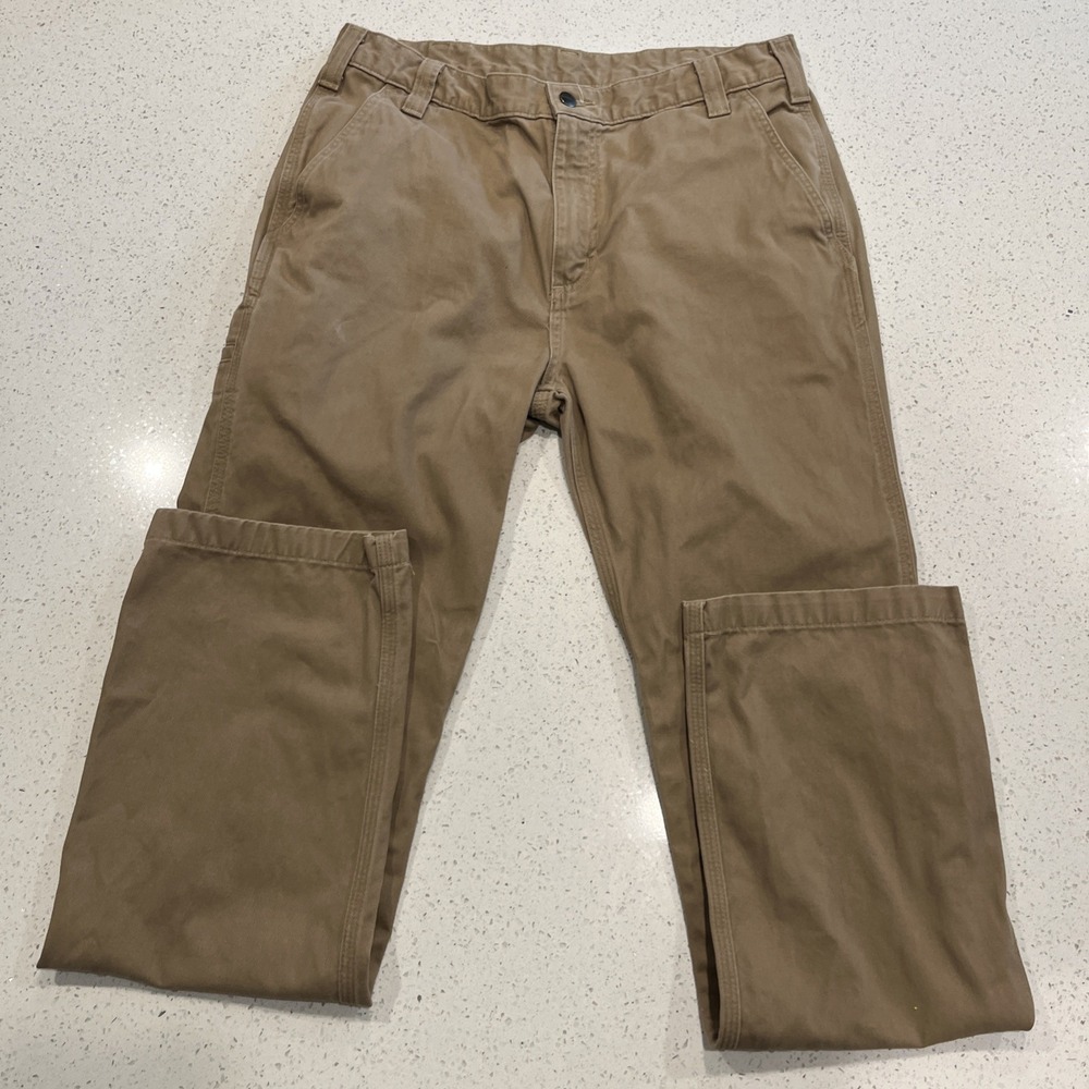 Carhartt Relaxed Fit Chino Pants Men's Size 34/34 Beige Straight Leg 1000095-253